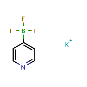 Chemical structure of Potassium 4-Pyridyltrifluoroborate , CAS 1111732-87-6, AChemBlock W167467