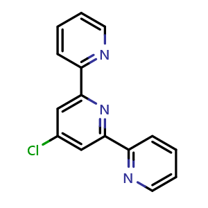 Chemical structure of 4'-Chloro-2,2':6',2''-terpyridine , CAS 128143-89-5, AChemBlock W167487