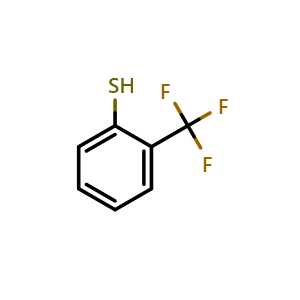 Chemical structure of 2-(Trifluoromethyl)benzenethiol , CAS 13333-97-6, AChemBlock W167499