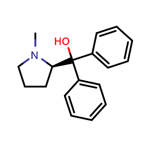 Chemical structure of (R)-(1-Methylpyrrolidin-2-yl)diphenylmethanol , CAS 144119-12-0, AChemBlock W167525