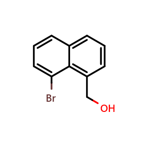 Chemical structure of (8-Bromonaphthalen-1-yl)methanol , CAS 14938-58-0, AChemBlock W167543