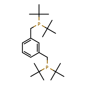 Chemical structure of 1,3-Bis((di-tert-butylphosphino)methyl)benzene , CAS 149968-36-5, AChemBlock W167545