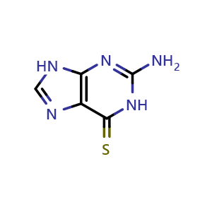 Chemical structure of 6-Thioguanine , CAS 154-42-7, AChemBlock W167554