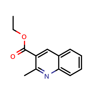 Chemical structure of Ethyl 2-methylquinoline-3-carboxylate , CAS 15785-08-7, AChemBlock W167558