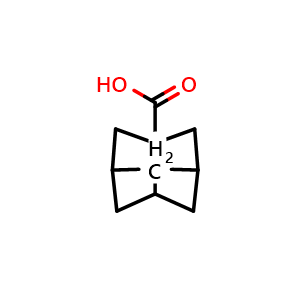 Chemical structure of Octahydro-2,5-methanopentalene-3a-carboxylic acid , CAS 16200-53-6, AChemBlock W167569