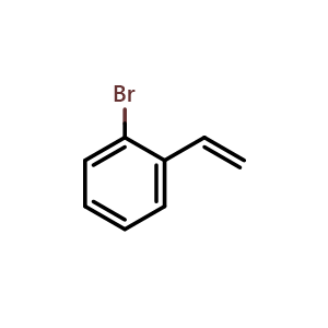 Chemical structure of 1-Bromo-2-vinylbenzene , CAS 2039-88-5, AChemBlock W167616