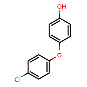 Chemical structure of p-(p-Chlorophenoxy)phenol , CAS 21567-18-0, AChemBlock W167626
