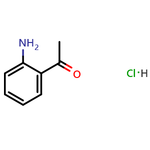 Chemical structure of 1-(2-Aminophenyl)ethanone hydrochloride , CAS 25384-14-9, AChemBlock W167669