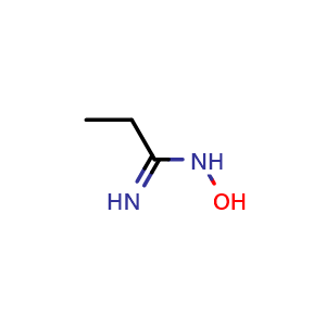 Chemical structure of N-Hydroxypropionimidamide , CAS 29335-36-2, AChemBlock W167697