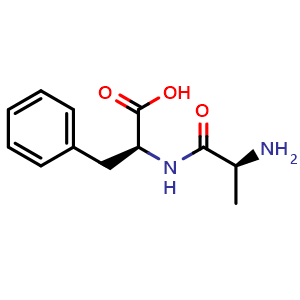 Chemical structure of Alanylphenylalanine , CAS 3061-90-3, AChemBlock W167706