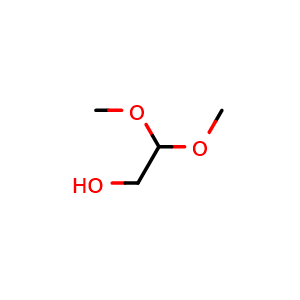 Chemical structure of 2,2-Dimethoxyethanol , CAS 30934-97-5, AChemBlock W167710