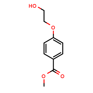 Chemical structure of Methyl 4-(2-hydroxyethoxy)benzoate , CAS 3204-73-7, AChemBlock W167715