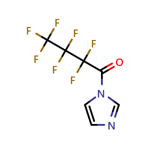 Chemical structure of 2,2,3,3,4,4,4-Heptafluoro-1-(1H-imidazol-1-yl)butan-1-one , CAS 32477-35-3, AChemBlock W167718