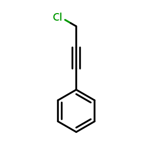 Chemical structure of (3-Chloroprop-1-yn-1-yl)benzene , CAS 3355-31-5, AChemBlock W167729