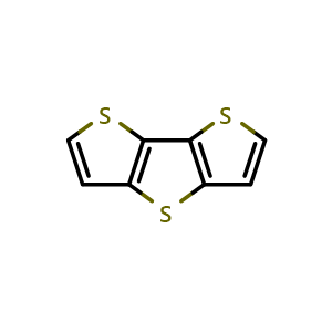 Chemical structure of Dithieno[3,2-b:2',3'-d]thiophene , CAS 3593-75-7, AChemBlock W167747