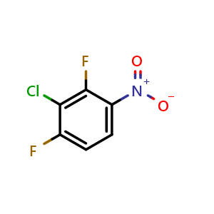 Chemical structure of 2-Chloro-1,3-difluoro-4-nitrobenzene , CAS 3847-58-3, AChemBlock W167761