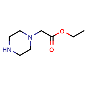 Chemical structure of Ethyl 2-(piperazin-1-yl)acetate , CAS 40004-08-8, AChemBlock W167771
