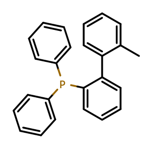 Chemical structure of (2'-Methyl-[1,1'-biphenyl]-2-yl)diphenylphosphine , CAS 402822-72-4, AChemBlock W167774