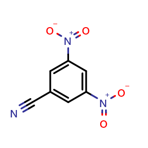Chemical structure of 3,5-Dinitrobenzonitrile , CAS 4110-35-4, AChemBlock W167780