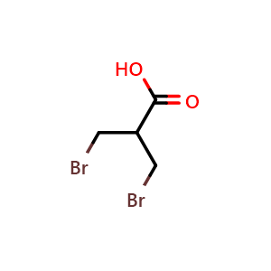 Chemical structure of 3-Bromo-2-(bromomethyl)propanoic acid , CAS 41459-42-1, AChemBlock W167783