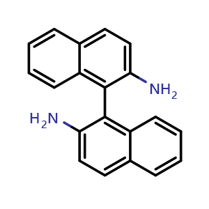 Chemical structure of 1,1'-Binaphthyl-2,2'-diamine , CAS 4488-22-6, AChemBlock W167802