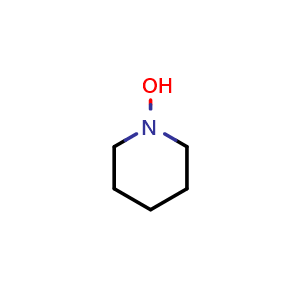 Chemical structure of Piperidin-1-ol , CAS 4801-58-5, AChemBlock W167811