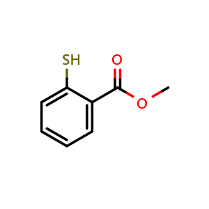 Chemical structure of Methyl 2-mercaptobenzoate , CAS 4892-02-8, AChemBlock W167817