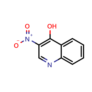 Chemical structure of 3-Nitroquinolin-4-ol , CAS 50332-66-6, AChemBlock W167829