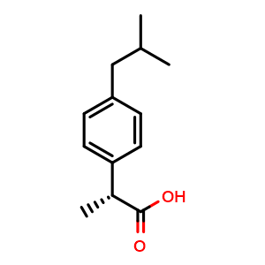 Chemical structure of (2R)-2-(4-isobutylphenyl)propanoic acid , CAS 51146-57-7, AChemBlock W167841