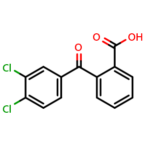 Chemical structure of 2-(3,4-Dichlorobenzoyl)benzoic acid , CAS 52187-03-8, AChemBlock W167846