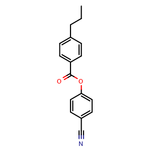 Chemical structure of 4-Cyanophenyl 4-propylbenzoate , CAS 56131-49-8, AChemBlock W167875