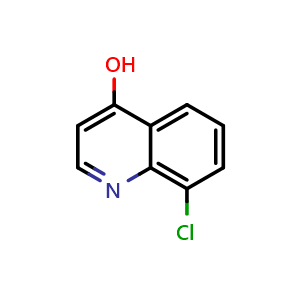 Chemical structure of 8-Chloro-4-hydroxyquinoline , CAS 57797-97-4, AChemBlock W167887