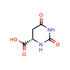 Chemical structure of (S)-2,6-dioxohexahydropyrimidine-4-carboxylic acid , CAS 5988-19-2, AChemBlock W167902