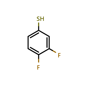 Chemical structure of 3,4-Difluorothiophenol , CAS 60811-24-7, AChemBlock W167909