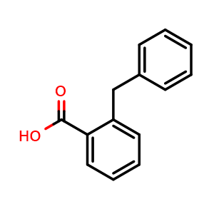 Chemical structure of 2-Benzylbenzoic acid , CAS 612-35-1, AChemBlock W167917
