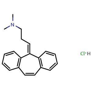 Chemical structure of Cyclobenzaprine hydrochloride , CAS 6202-23-9, AChemBlock W167924