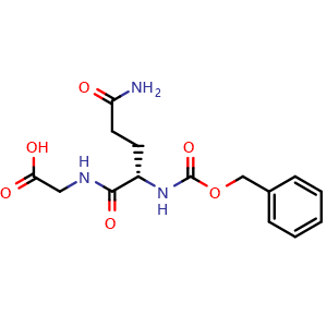 Chemical structure of (S)-2-(5-Amino-2-(((benzyloxy)carbonyl)amino)-5-oxopentanamido)acetic acid , CAS 6610-42-0, AChemBlock W167947