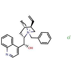 Chemical structure of N-Benzylcinchonidinium Chloride , CAS 69257-04-1, AChemBlock W167970