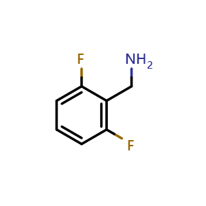 Chemical structure of 2,6-Difluorobenzylamine , CAS 69385-30-4, AChemBlock W167972