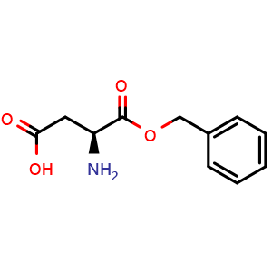 Chemical structure of L-Aspartic acid 1-benzyl ester , CAS 7362-93-8, AChemBlock W167998