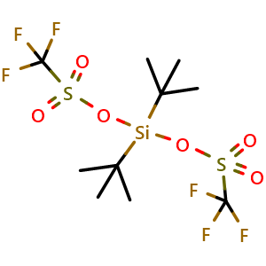 Chemical structure of Di-tert-butylsilanediyl bis(trifluoromethanesulfonate) , CAS 85272-31-7, AChemBlock W168040