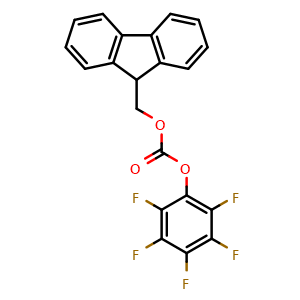 Chemical structure of (9H-Fluoren-9-yl)methyl (perfluorophenyl) carbonate , CAS 88744-04-1, AChemBlock W168070
