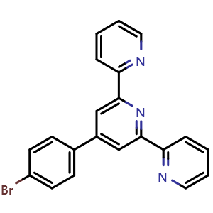 Chemical structure of 4'-(4-Bromophenyl)-2,6':2',2''-terpyridine , CAS 89972-76-9, AChemBlock W168076