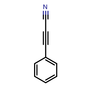 Chemical structure of 3-Phenylpropiolonitrile , CAS 935-02-4, AChemBlock W168090