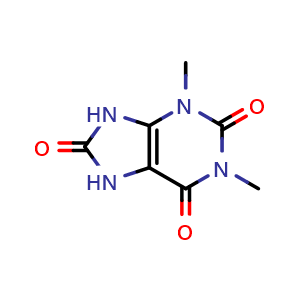 Chemical structure of 1,3-Dimethyluric acid , CAS 944-73-0, AChemBlock W168093