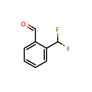 Chemical structure of 2-(Difluoromethyl)benzaldehyde , CAS 1018678-50-6, AChemBlock W168111