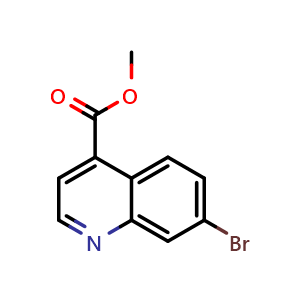 Chemical structure of Methyl 7-bromoquinoline-4-carboxylate , CAS 220844-76-8, AChemBlock W168137