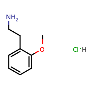 Chemical structure of 2-Methoxyphenylethylamine Hydrochloride , CAS 3167-07-5, AChemBlock W168154