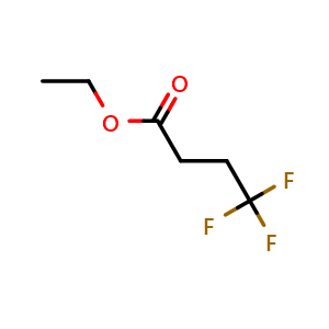 Chemical structure of Ethyl 4,4,4-trifluorobutanoate , CAS 371-26-6, AChemBlock W168179