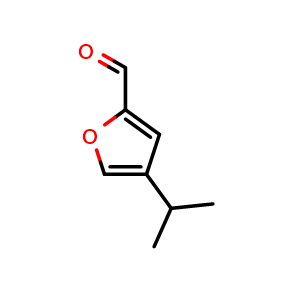 Chemical structure of 4-Isopropylfuran-2-carbaldehyde , CAS 16015-07-9, AChemBlock W168203